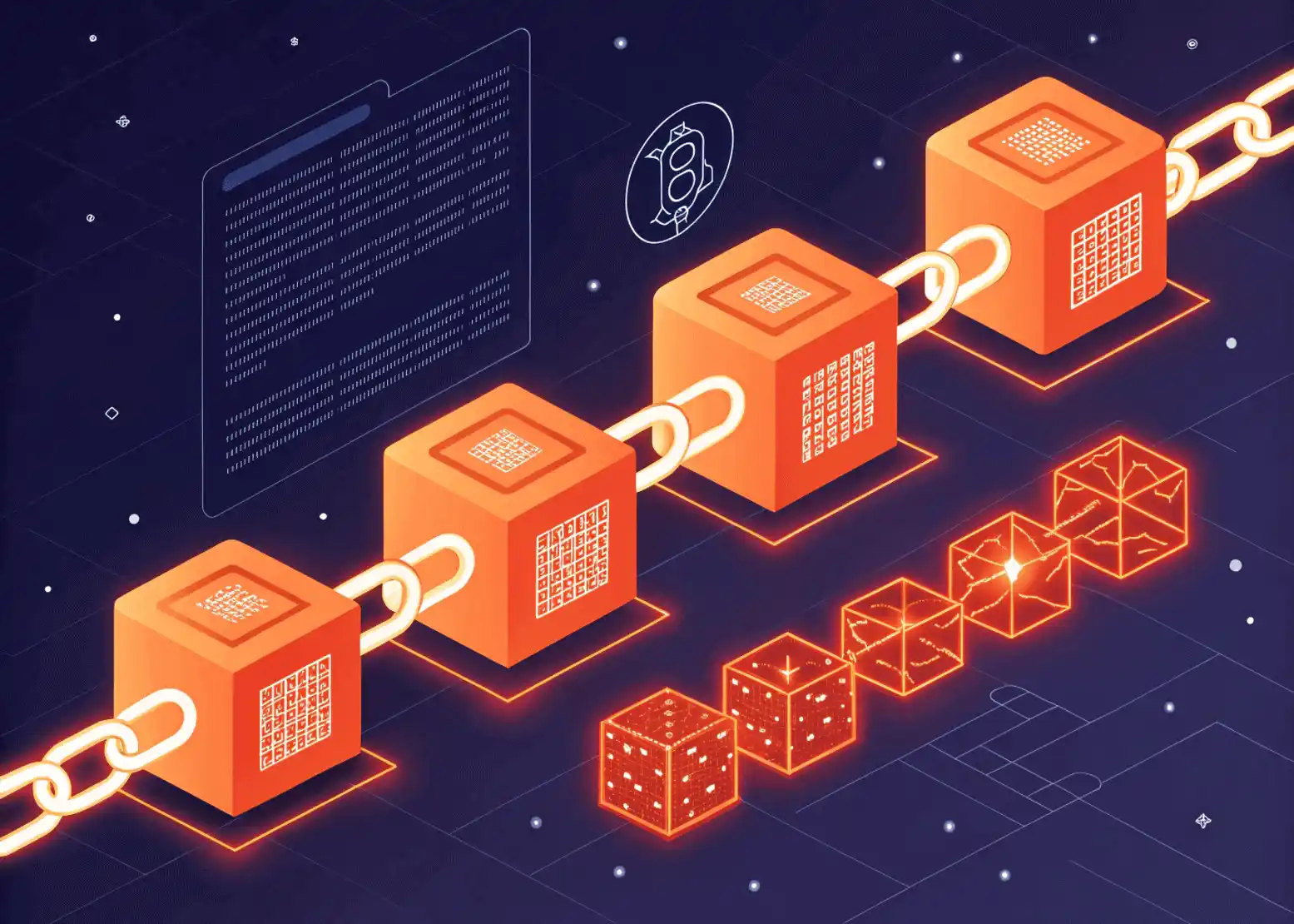 Blockchain technology visuaolzed as secure crypto investment infrastructure in India